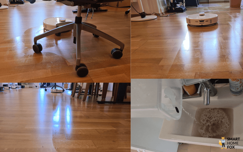 Der Roborock QRevo Curv wischt das Parkett